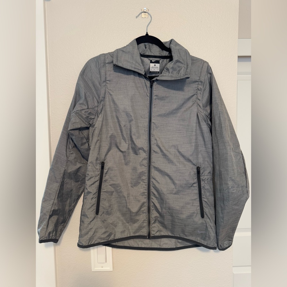 Nike Zip Up Coat - Medium - Gray